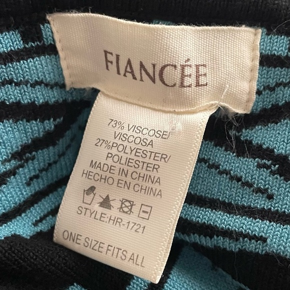 Fiancée Aztec Bodycon Mini Dress Southwest Print Blue Black Size Small - Picture 5 of 5